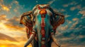 Dignified elephant adorned Royalty Free Stock Photo