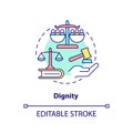 Dignity concept icon Royalty Free Stock Photo