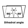 Dihedral angle vector illustration isolated Royalty Free Stock Photo