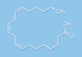 Dihomo-ÃÂ³-linolenic acid (DGLA) fatty acid molecule. Omega 6-fatty acid that is produced in the body from gamma-linolenic acid. Royalty Free Stock Photo