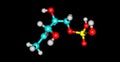 Dihydrogen phosphate molecular structure isolated on black Royalty Free Stock Photo