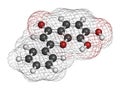 7,8-Dihydroxyflavone or 7,8-DHF molecule. 3D rendering.