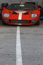 White lines and Ford GT40 in paddock