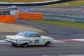 Old american car on track