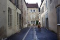 Dijon narrow Lane and single woman