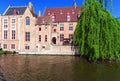 Dijver canal, Bruges, Belgium Royalty Free Stock Photo