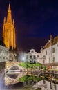 Dijver Canal in Bruges Belgium Royalty Free Stock Photo