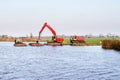 Dike improvement works in a Dutch polder