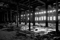 Dilapidated abandoned Detroit warehouse Royalty Free Stock Photo