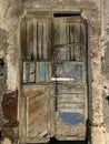 Dilapidated Patched Wooden European Door