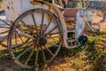 Dilapidated antique horse drawn carriage
