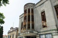 Dilapidated Art Deco facade of the Rosa Damasceno Theater, Santarem, Portugal