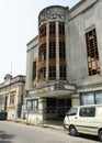 Dilapidated Art Deco facade of the Rosa Damasceno Theater, Santarem, Portugal Royalty Free Stock Photo