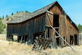 Dilapidated barn at an abandoned ranch in central Oregon, USA Royalty Free Stock Photo