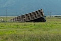 Dilapidated barn has collapsed Royalty Free Stock Photo