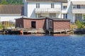 Dilapidated boat house near the waterfront Royalty Free Stock Photo