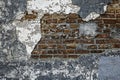 Dilapidated brick wall background