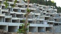 Dilapidated concrete building with unfinished construction