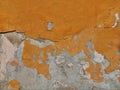 Shabby concrete wall with peeling paint Royalty Free Stock Photo