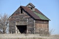 Dilapidated Drive-Through Corn Crib Royalty Free Stock Photo