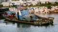 Dilapidated fishing boat lagos portugal