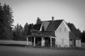 Dilapidated House in a Farmer's Filed Royalty Free Stock Photo