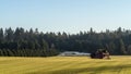 Dilapidated House in a Meadow Ouside the Forest Royalty Free Stock Photo