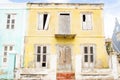 Dilapidated house in Willemstad, Curacao Royalty Free Stock Photo