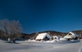 Dilapidated Hut In Winter