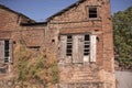 Dilapidated old bricks house at taluka Akole