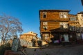 Dilapidated residential buildings in Eminonu quarter of Istanbul Royalty Free Stock Photo