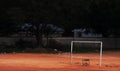 Dilapidated soccer field