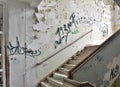 A dilapidated staircase