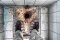 Dilapidated Turkish toilet