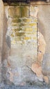 Dilapidated wall of abandoned building with layers Royalty Free Stock Photo