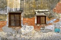 Dilapidated wall and windows