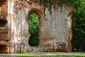 The dilapidated walls of the old chapel. Loshitsa manor and park complex in Minsk. Loshitsa Park. The Lubansky estate. Belarus