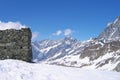 Dilapidated watchtower at the top of the mountain Royalty Free Stock Photo