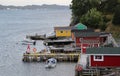 Dildo harbor, in Newfoundland - a small scenic fishing village in Newfoundland Royalty Free Stock Photo