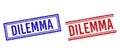 Distress Textured DILEMMA Stamp Seals with Double Lines