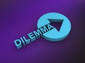 dilemma word on purple