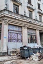 Dilipitated building and a pile of garbage in Habana Vieja, Cub Royalty Free Stock Photo