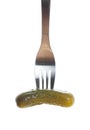 Dill Pickle Speared Royalty Free Stock Photo