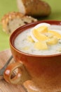 Dill soup with egg