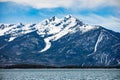 Dillon lake reservoir with mountains in Colorado at summer Royalty Free Stock Photo