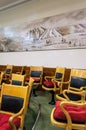 A Mural Hanging over the Jury Box in a Courtroom in the Beaverhead County Courthouse, Dillon, Montana, USA Royalty Free Stock Photo