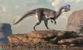 Dilophosaurus by an Arid Lake