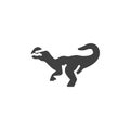 Dilophosaurus dinosaur vector icon