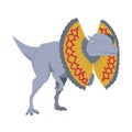Dilophosaurus vector illustration isolated in white background