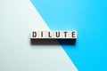 Dilute word concept on cubes